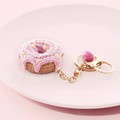 Crochet Fruit Keychain Cute Food Donut Knitted Car Keyring Bag Decorations Gifts for Her - image 11