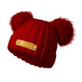 Personalized Name Baby Beanie Kids Leather Patch Hat - image 5