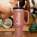 Personalized Text 40oz Insulated Mug with Handle and Straw Stainless Steel Custom Travel Cup Gift for Family Friends Couples - image 5
