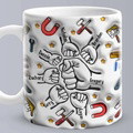 Personalized Fist Bump Mug for Papa - Custom 3D Inflated Design - Father's Day Gift - image 6