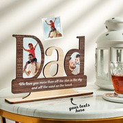 Custom Photo Engraved Ornaments Creative Father's Day Wooden Gifts