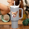 Custom Face 40oz Insulated Mug with Handle and Straw Stainless Steel Custom Travel Cup Gift for Family Friends Couples - image 15
