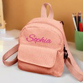 Personalized Mini Backpack with Name Corduroy School Bag Back to School Gift for Kids - image 3