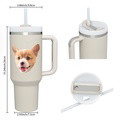 Custom Face 40oz Insulated Mug with Handle and Straw Stainless Steel Custom Travel Cup Gift for Family Friends Couples - image 21