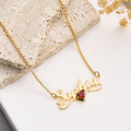 Personalized Name Necklace with Heart Birthstone Birthday Anniversary Gift for Her Wedding Gift - image 4