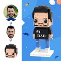 Gifts for Dad Custom Head Brick Figures NO.1 Dad Brick Figures Small Particle Block Toy - image 1
