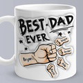 Personalized 3D Inflated Effect Coffee Mug - Best Dad Ever Gifts for Father's Day - image 4