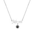 Custom Mom Photo Projection Necklace with Little Heart - image 1