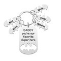 Personalized Superhero Daddy Keychain with Kids Names Gift for Father - image 9