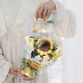 Crochet Flowers Bouquet Handmade Knitted Bouquet with Light Strip Gift for Teacher Mother Lover Wedding Gift - image 2