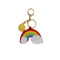 Rainbow Handmade Knitted Keychain Cute Crochet Key Pendant Bag Decoration Gifts - image 3