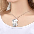 Personalized Photo Calendar Engraved Stainless Steel Cross Necklace Custom Message Pendant Father's Day Gift - image 7