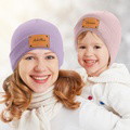 Personalized Baby Beanie Custom Name Leather Patch Beanie Gifts for Kids or Adult - image 14