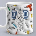 Personalized Names 3D Inflated Effect Printed Mug - Custom Father's Day Gift - image 1
