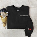Custom embroidered date Roman numerals T-shirt sweatshirt hoodie - image 9