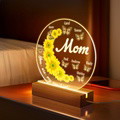 Personalized Sunflower Lamp for Mom - Custom Name Acrylic Night Light 3D Room Decor Desk Lamp - image 2