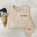 Custom embroidered date Roman numerals T-shirt sweatshirt hoodie - image 1