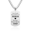 Custom Engraved Stainless Steel Mens Dog Tag Photo Necklace For Heroes Dad - image 4