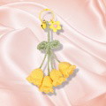 Flower Knitted KeyChain for Bag Crochet Campanula Keychain Handmade Gift - image 9