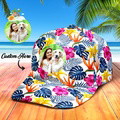 Personalized Baseball Cap with Photo and Name Hawaiian Style Gifts for Her - Flamingo - image 16