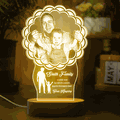 Custom Photo Father Child Lamp Personalized Engraved 7 Colors Acrylic Night Light Father's Day GIfts - image 2