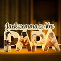 Custom Papa Photo Name Light Personalized Acrylic Family Name Lamp Desk Decoration Gift for Father - image 2