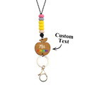 Personalized Wooden Apple Lanyard with Keychain Id Badges Gift for Teachers Back to School Gift - image 1