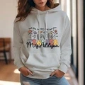 Personalized Wildflower Hooded Sweatshirt Teacher Custom Name Hooded Sweatshirt Back to School Gifts - image 13