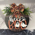 Halloween Welcome Sign for Front Door Wood Farmhouse Wreath Porch Decor Hanging Decoration Gifts - image 1