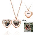 Custom Heart Shaped Photo Locket Necklace with Engraving - image 3