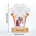 Custom Photo Engraved 3-Heart Night Lights Desk Decoration - image 4