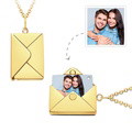 Personalized Envelope Locket Necklace Custom Photo Necklace - image 4
