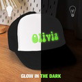 Custom Puff Print Trucker Hat Personalized Glow-in-the-dark Foam Trucker Caps for Adult Back to School Gift - image 3