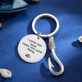 Custom Fishing Hook Keychain Personalized Metal Key Ring Father's Day Gifts - image 2