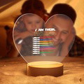 Father's Day Gift Personalized Acrylic Night Light I Am Their Father Heart Night Light - image 10