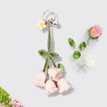 Flower Knitted KeyChain for Bag Crochet Campanula Keychain Handmade Gift - image 2