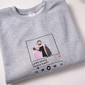 Custom Embroidered Sweatshirt Portrait Music Player Couple Family Gift - image 9