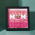 Custom Photo Flower Shadow Box Personalized Heart Gradient Pink Flower Shadowbox Frame Gift for Mom - image 4