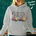 Personalized Wildflower Hooded Sweatshirt Teacher Custom Name Hooded Sweatshirt Back to School Gifts - image 6