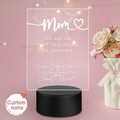 Personalized Mom You Are the Piece that Holds Us Together Acrylic Night Light for Mom - image 21