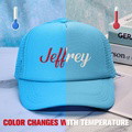 Custom Puff Print Trucker Hat Personalized Temperature-sensitive Foam Caps Back to School Gift - image 9