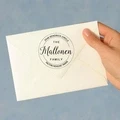 Custom Family Address Stamp Round Self Inking Stamp for Wedding - image 7