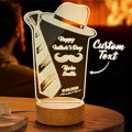 Custom Night Light 3D Name Lamp Tie Lamp Father's Day Gift - image 1