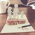 Father's Day Card Parents Holding Child 3D Pop Up Greeting Card for Him - image 1