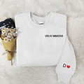 Custom embroidered date Roman numerals T-shirt sweatshirt hoodie - image 11