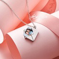 Personalized Envelope Locket Necklace Custom Photo Necklace - image 5
