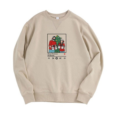 Personalized Embroidery 380g heavy weight 100% cotton sweatshirt