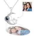 Custom Photo Projection Necklace Moon Pendant Necklace Gift for Mom - image 1