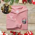 Customized Embroidered Pet Portrait Christmas Sweatshirt-Multiple pets can be customized - image 2