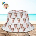 Custom Your Photo Face Summer Bucket Hat Fisherman Hat - White - image 1